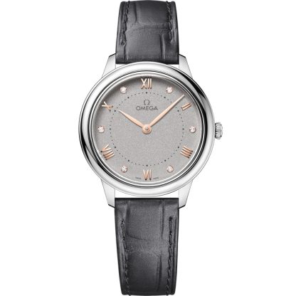 Omega De Ville Prestige 30 mm, steel on leather strap 434.13.30.60.56.001