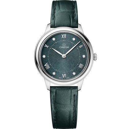 Omega De Ville Prestige 30 mm, steel on leather strap 434.13.30.60.60.001