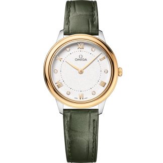 Omega De Ville Prestige 30 mm, steel - yellow gold on leather strap 434.23.30.60.52.002