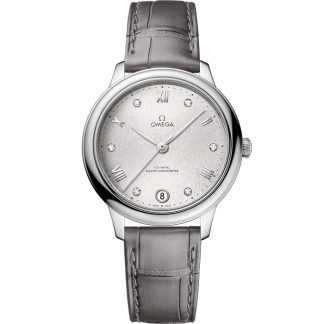 Omega De Ville Prestige 34 mm, steel on leather strap 434.13.34.20.52.001