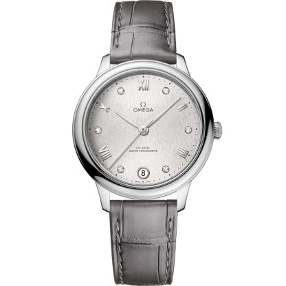 Omega De Ville Prestige 34 mm, steel on leather strap 434.13.34.20.52.001