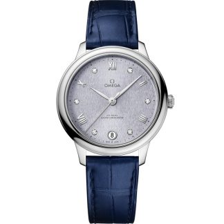 Omega De Ville Prestige 34 mm, steel on leather strap 434.13.34.20.53.001