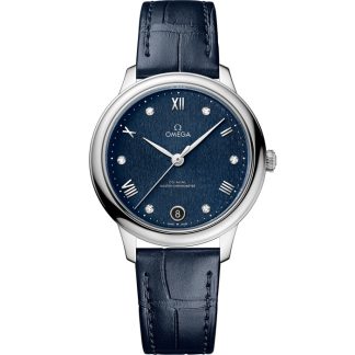 Omega De Ville Prestige 34 mm, steel on leather strap 434.13.34.20.53.002