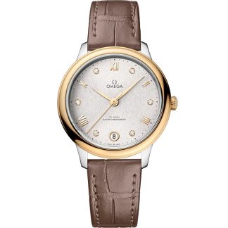 Omega De Ville Prestige 34 mm, steel - yellow gold on leather strap 434.23.34.20.52.002