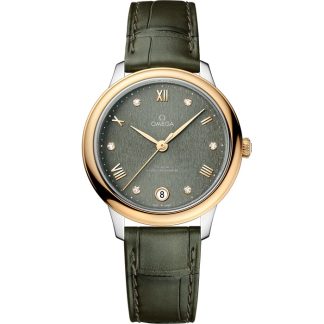Omega De Ville Prestige 34 mm, steel - yellow gold on leather strap 434.23.34.20.60.001