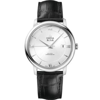 Omega De Ville Prestige 39.5 mm, steel on leather strap 424.13.40.20.02.001