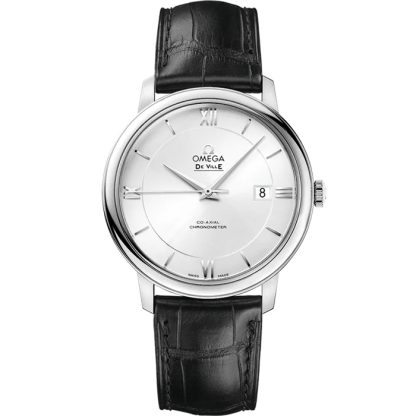 Omega De Ville Prestige 39.5 mm, steel on leather strap 424.13.40.20.02.001