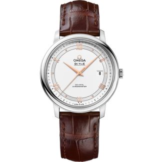 Omega De Ville Prestige 39.5 mm, steel on leather strap 424.13.40.20.02.002