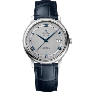 Omega De Ville Prestige 39.5 mm, steel on leather strap 424.13.40.20.02.003