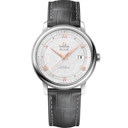 Omega De Ville Prestige 39.5 mm, steel on leather strap 424.13.40.20.02.005