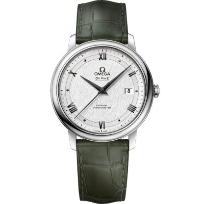Omega De Ville Prestige 39.5 mm, steel on leather strap 424.13.40.20.02.006