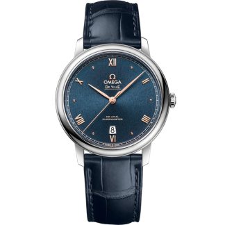 Omega De Ville Prestige 39.5 mm, steel on leather strap 424.13.40.20.03.004