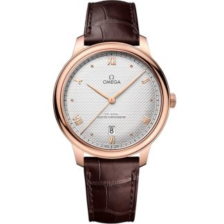 Omega De Ville Prestige 40 mm, Sedna™ gold on leather strap 434.53.40.20.02.001