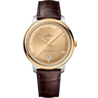 Omega De Ville Prestige 40 mm, steel - yellow gold on leather strap 434.23.40.20.08.001