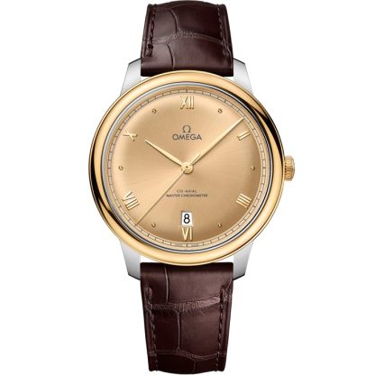 Omega De Ville Prestige 40 mm, steel - yellow gold on leather strap 434.23.40.20.08.001