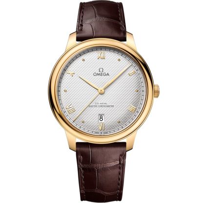 Omega De Ville Prestige 40 mm, yellow gold on leather strap 434.53.40.20.02.002