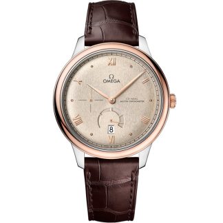 Omega De Ville Prestige 41 mm, steel - Sedna™ gold on leather strap 434.23.41.21.09.001