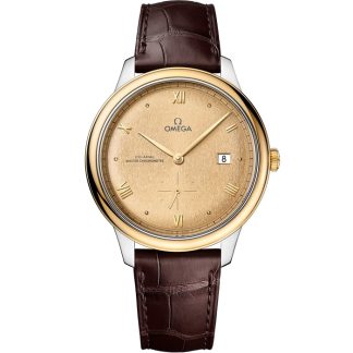 Omega De Ville Prestige 41 mm, steel - yellow gold on leather strap 434.23.41.20.08.001
