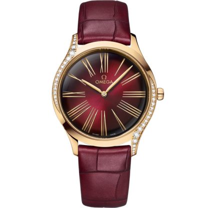 Omega De Ville Trésor 36 mm, Moonshine™ gold on leather strap 428.58.36.60.11.001
