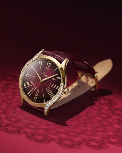 Omega De Ville Trésor 36 mm, Moonshine™ gold on leather strap 428.58.36.60.11.001 - Image 3