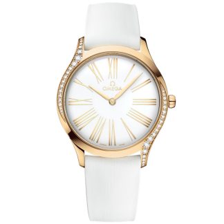 Omega De Ville Trésor 36 mm, Moonshine™ gold on rubber strap 428.57.36.60.04.001