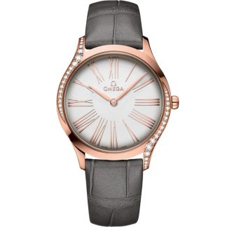 Omega De Ville Trésor 36 mm, Sedna™ gold on leather strap 428.58.36.60.02.001