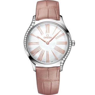 Omega De Ville Trésor 36 mm, steel on leather strap 428.18.36.60.05.002