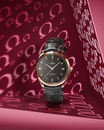 Omega De Ville Trésor 40 mm, Sedna™ gold on leather strap 435.53.40.21.06.001 - Image 3