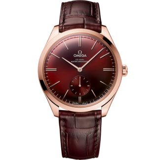 Omega De Ville Trésor 40 mm, Sedna™ gold on leather strap 435.53.40.21.11.002