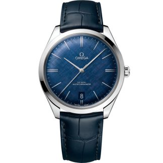 Omega De Ville Trésor 40 mm, steel on leather strap 435.13.40.21.03.001