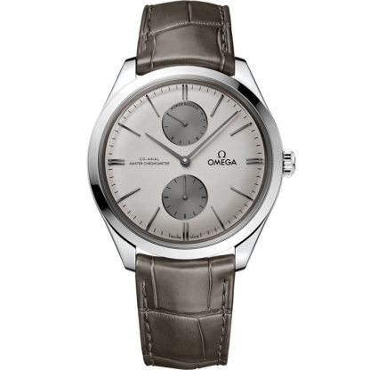 Omega De Ville Trésor 40 mm, steel on leather strap 435.13.40.22.06.001