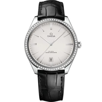Omega De Ville Trésor 40 mm, steel on leather strap 435.18.40.21.02.001