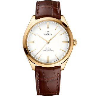 Omega De Ville Trésor 40 mm, yellow gold on leather strap 435.53.40.21.09.001