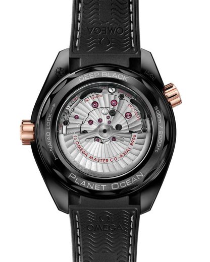 Omega Deep Black Seamaster Planet Ocean 600M 45.5 mm, black ceramic on leather strap with rubber lining 215.63.46.22.01.001 - Image 2