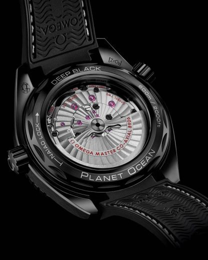 Omega Deep Black Seamaster Planet Ocean 600M 45.5 mm, black ceramic on rubber strap 215.92.46.22.01.001 - Image 4