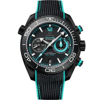 Omega ETNZ Deep Black Seamaster Planet Ocean 600M 45.5 mm, black ceramic on rubber strap 215.92.46.51.01.003