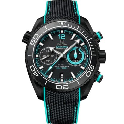 Omega ETNZ Deep Black Seamaster Planet Ocean 600M 45.5 mm, black ceramic on rubber strap 215.92.46.51.01.003