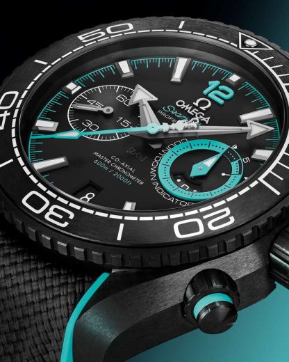 Omega ETNZ Deep Black Seamaster Planet Ocean 600M 45.5 mm, black ceramic on rubber strap 215.92.46.51.01.003 - Image 4