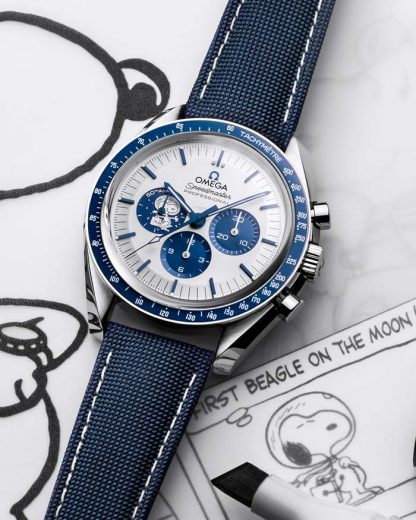 Omega Exclusive access “Silver Snoopy Award” Speedmaster Anniversary Series 42 mm, steel on coated nylon fabric strap 310.32.42.50.02.001 - Image 4