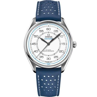 Omega Limited Edition Set Seamaster Olympic Official Timekeeper 39.5 mm, steel on leather strap 522.32.40.20.04.001