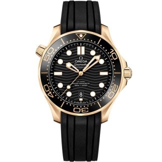 Omega New Seamaster Diver 300M 42 mm, Moonshine™ gold on rubber strap 210.62.42.20.01.003