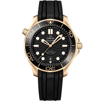 Omega New Seamaster Diver 300M 42 mm, Moonshine™ gold on rubber strap 210.62.42.20.01.003