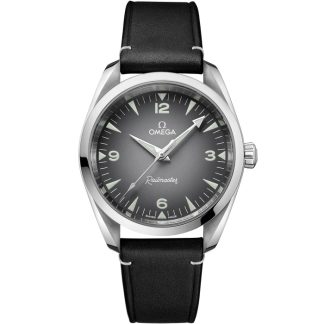 Omega New Seamaster Railmaster 38 mm, steel on leather strap 235.12.38.20.06.001