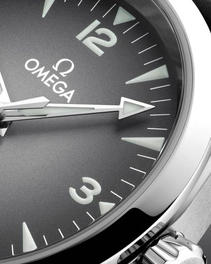 Omega New Seamaster Railmaster 38 mm, steel on leather strap 235.12.38.20.06.001 - Image 3