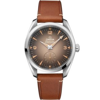 Omega New Seamaster Railmaster 38 mm, steel on leather strap 235.12.38.20.13.001