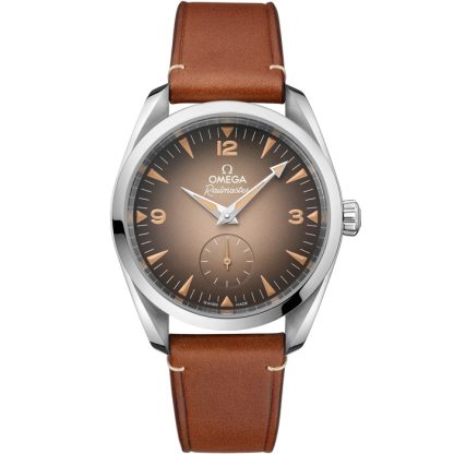 Omega New Seamaster Railmaster 38 mm, steel on leather strap 235.12.38.20.13.001