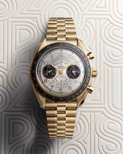 Omega Paris 2024 Speedmaster Chronoscope 43 mm, Moonshine™ gold on Moonshine™ gold 522.60.43.51.02.001 - Image 4