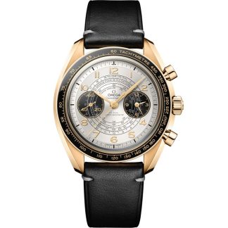 Omega Paris 2024 Speedmaster Chronoscope 43 mm, Moonshine™ gold on leather strap 522.62.43.51.02.001