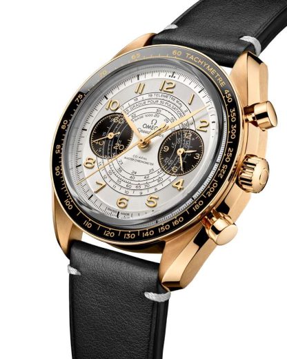 Omega Paris 2024 Speedmaster Chronoscope 43 mm, Moonshine™ gold on leather strap 522.62.43.51.02.001 - Image 3