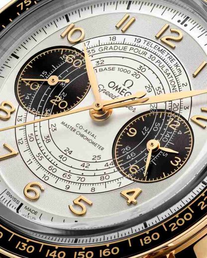 Omega Paris 2024 Speedmaster Chronoscope 43 mm, Moonshine™ gold on leather strap 522.62.43.51.02.001 - Image 4